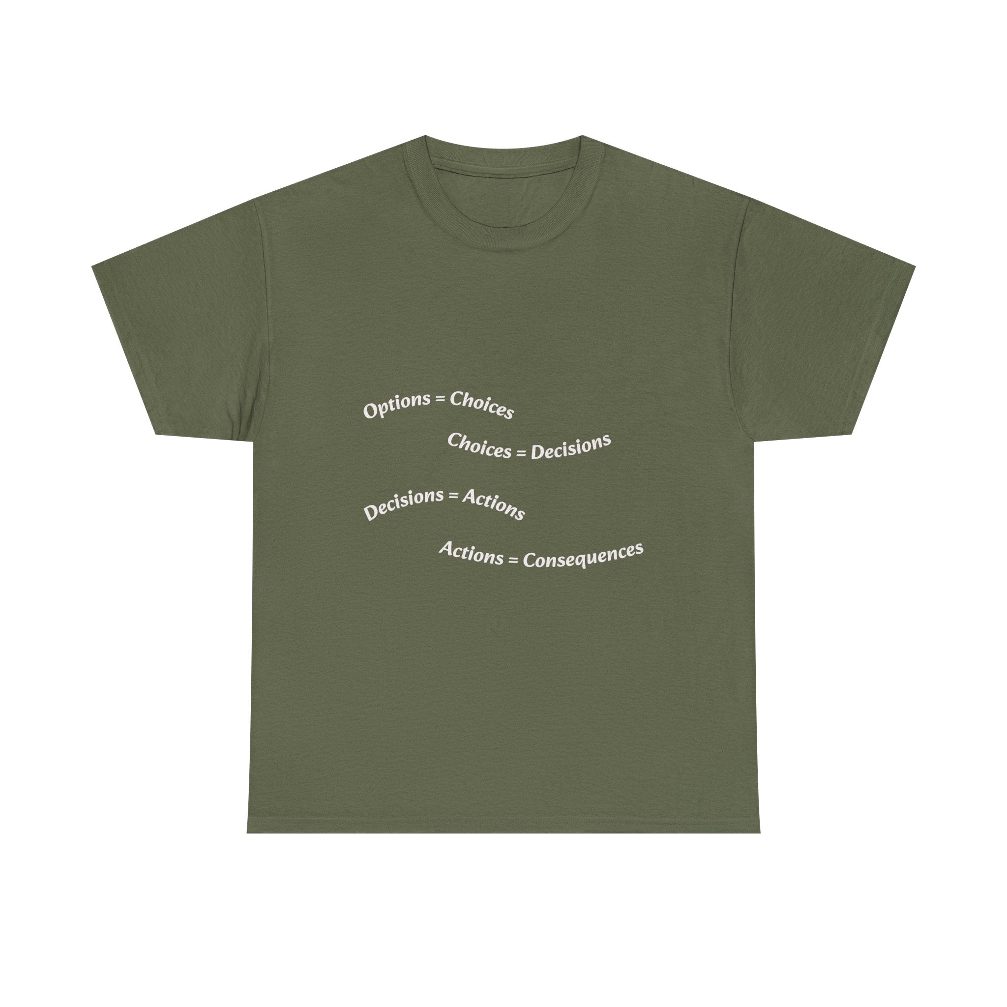 Options Equal Consequences Don't Be Sus T-Shirt | Gen Z Accountability | Life Choices Tee