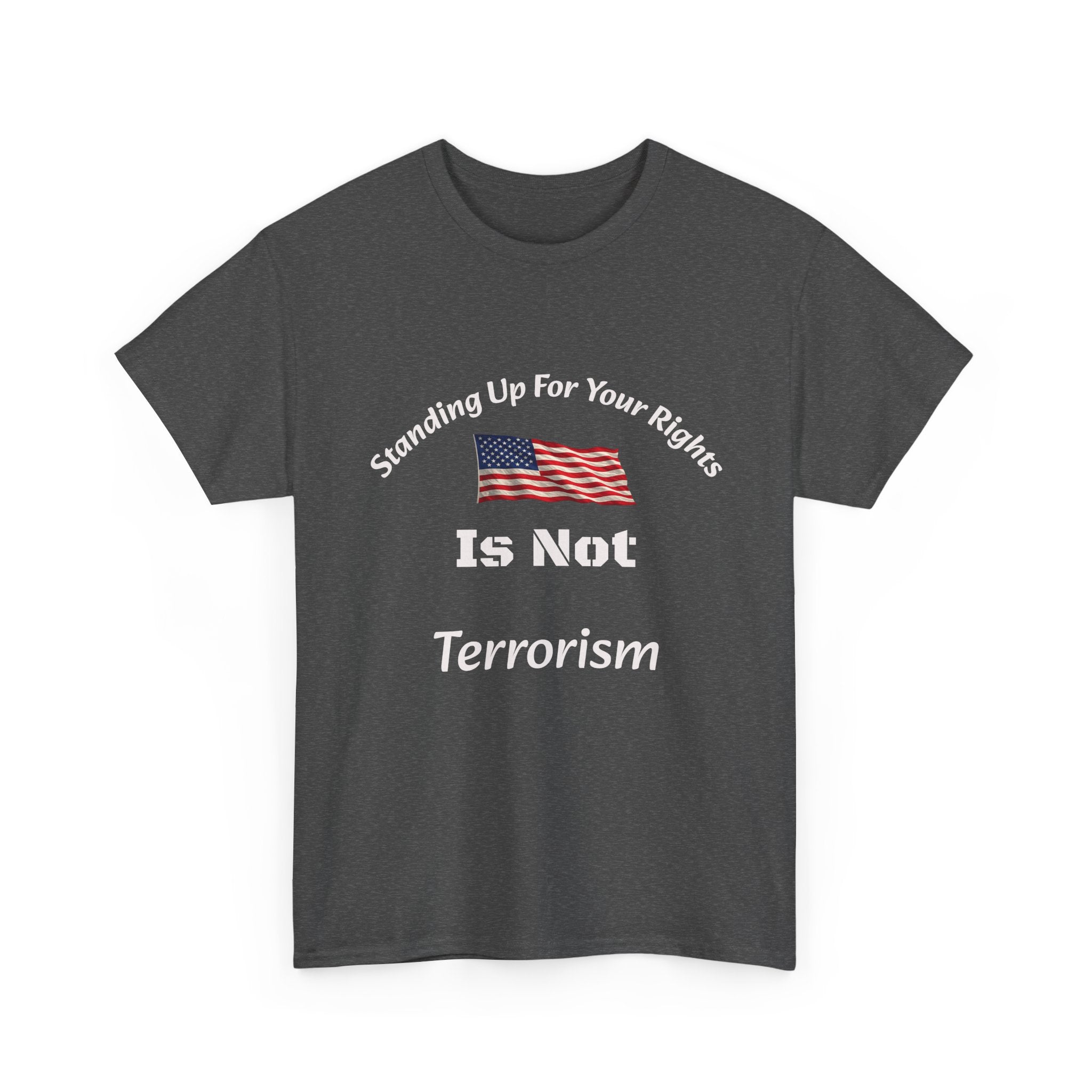 Standing Up For Your Rights Is Not Terrorism T-Shirt | Protest Shirt | Civil Liberties Tee Unisex Heavy Cotton Tee