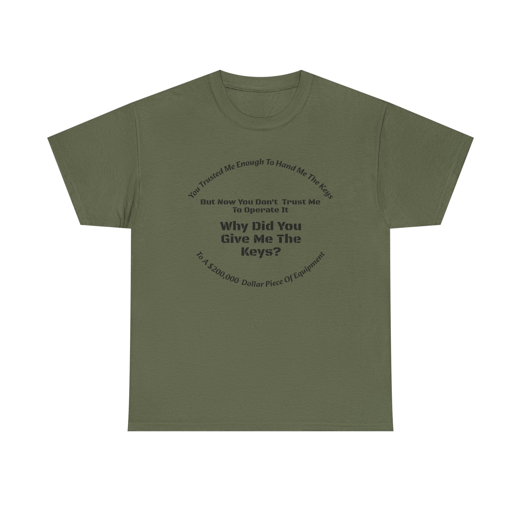 You Trusted Me With The Keys But Don't Trust Me To Operate It T-Shirt | Trucker Micromanagement | Driver Autonomy