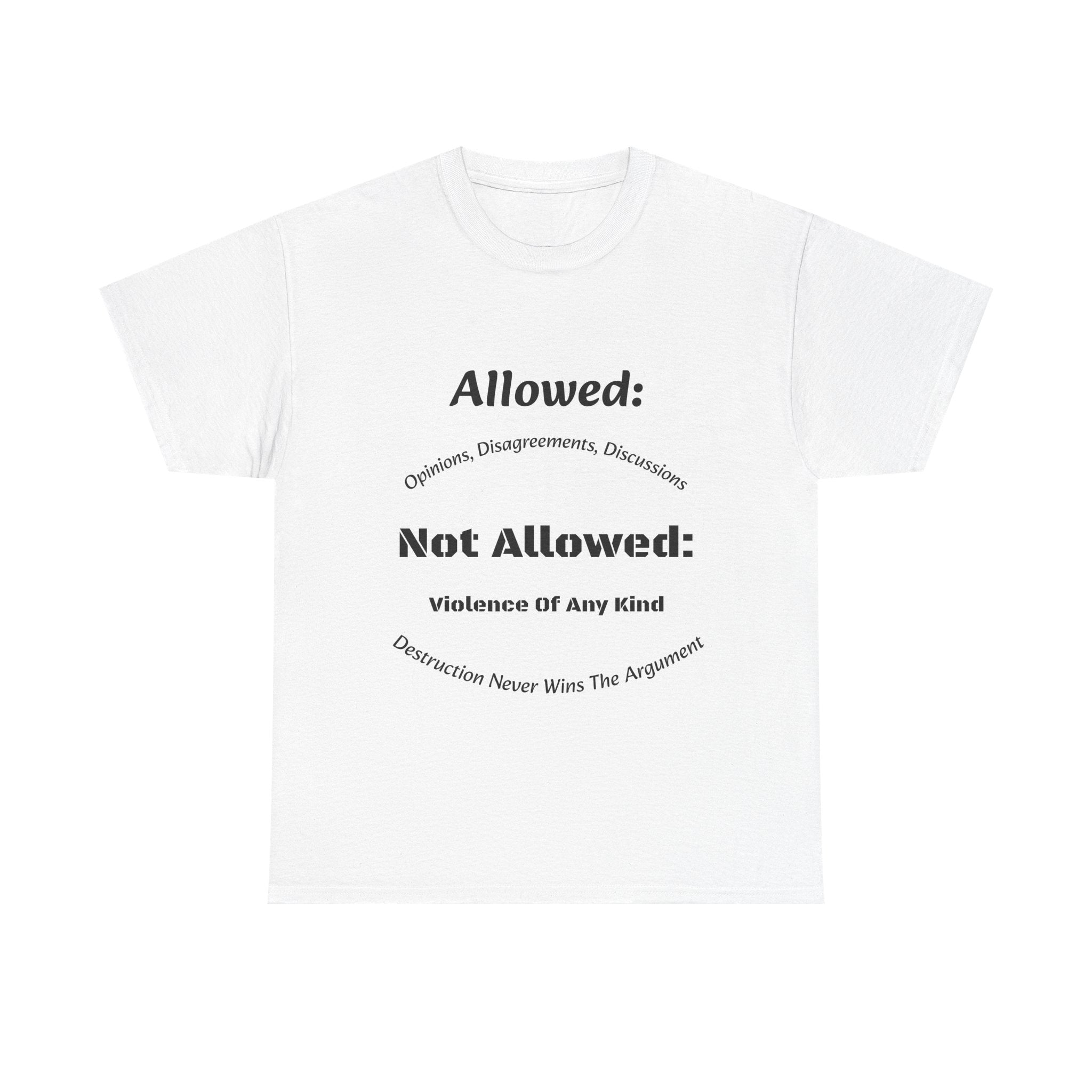Allowed Not Allowed Shirt Unisex Heavy Cotton Tee