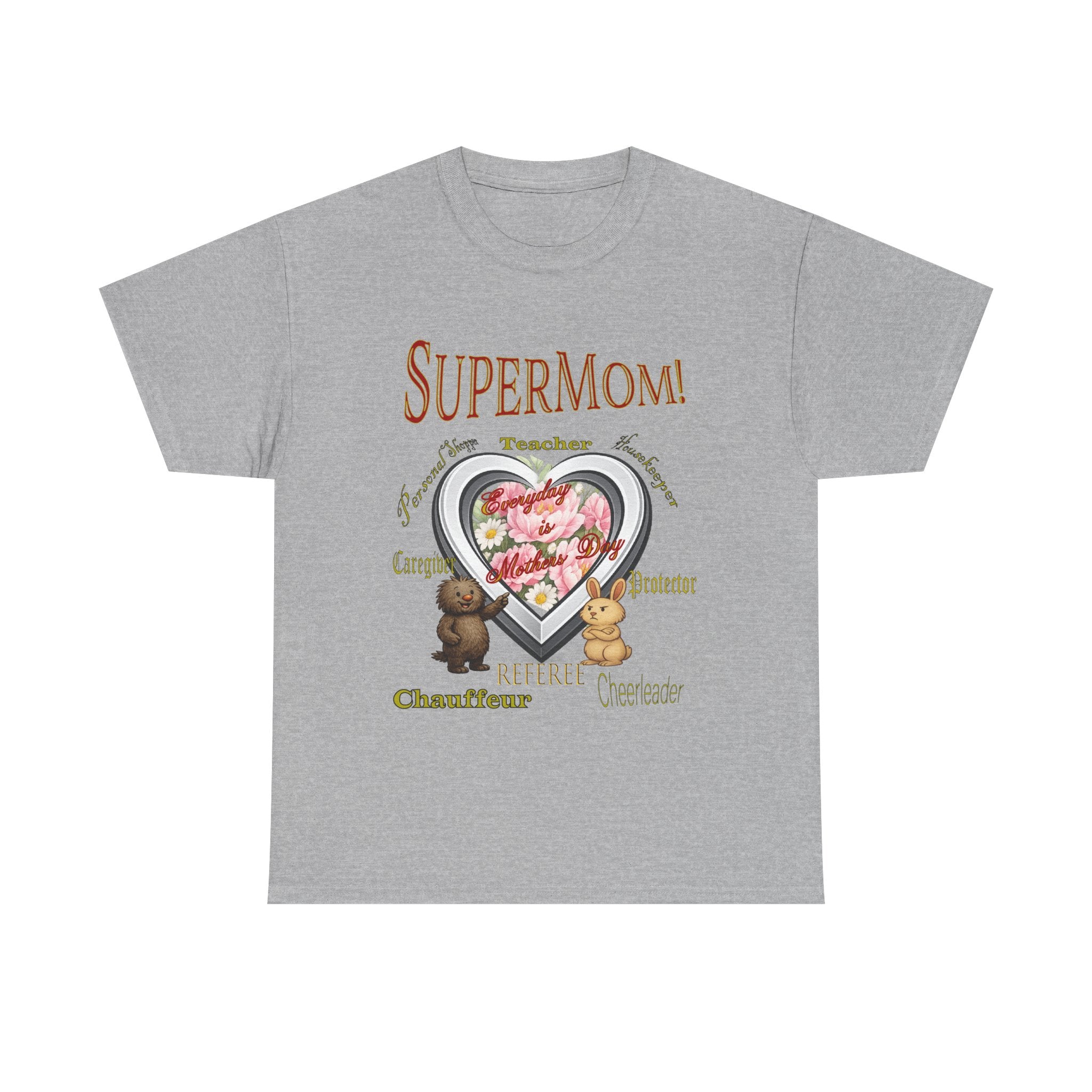 SuperMom T-Shirt with Reggie and Dean - Mother's Day Tee - Gift for Mom - Cute Mom Shirt - Childrens Book Character Tee