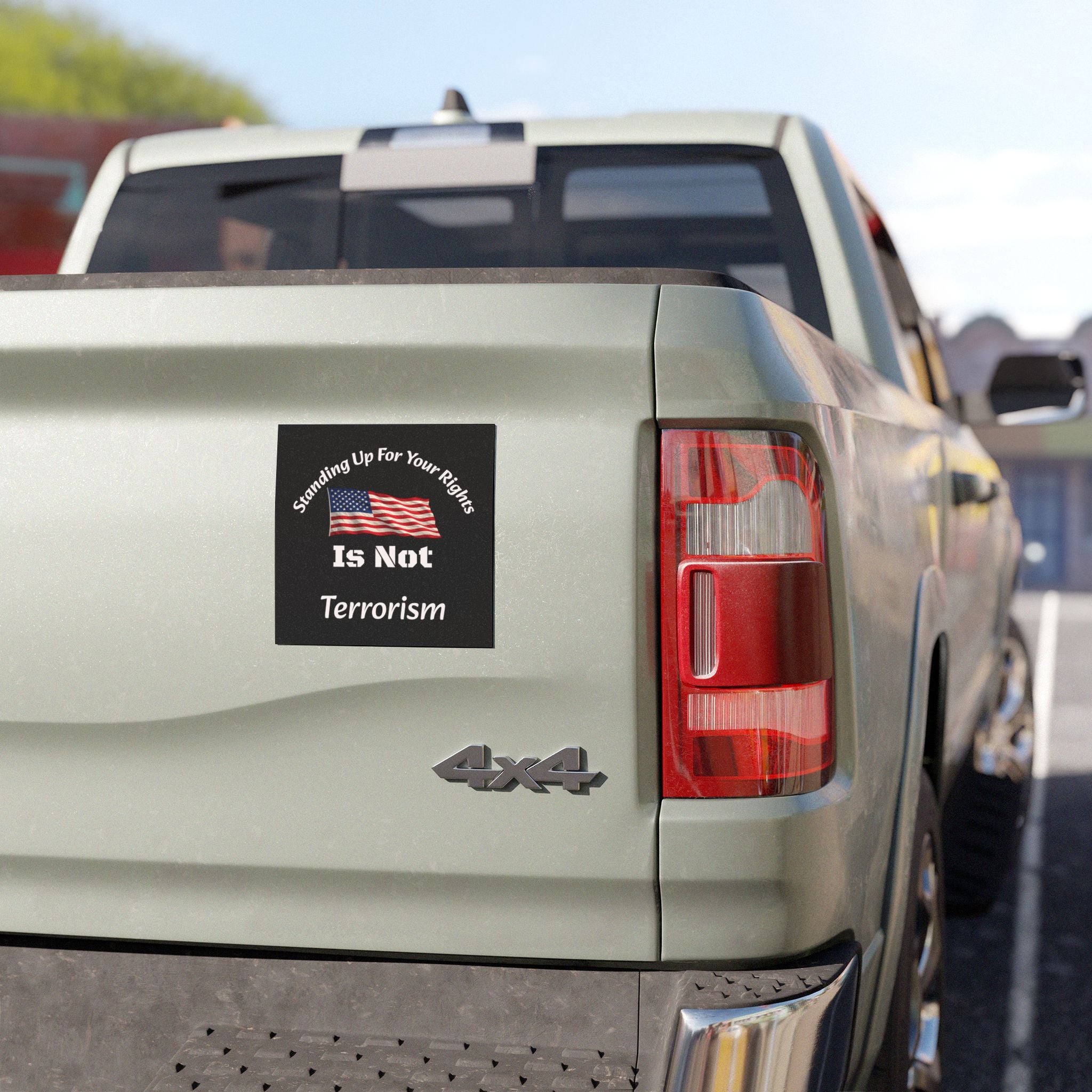 Standing Up For Your Rights Is Not Terrorism Car Magnet | Political Bumper Magnet | Activism Vehicle Decor