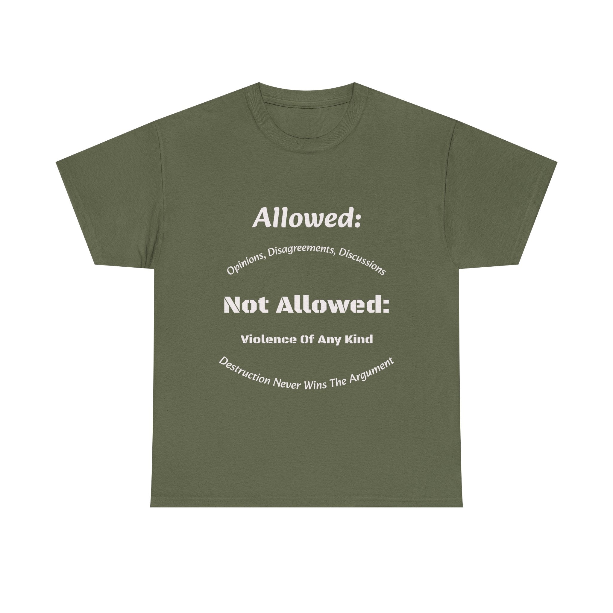 Allowed Not Allowed Shirt Unisex Heavy Cotton Tee