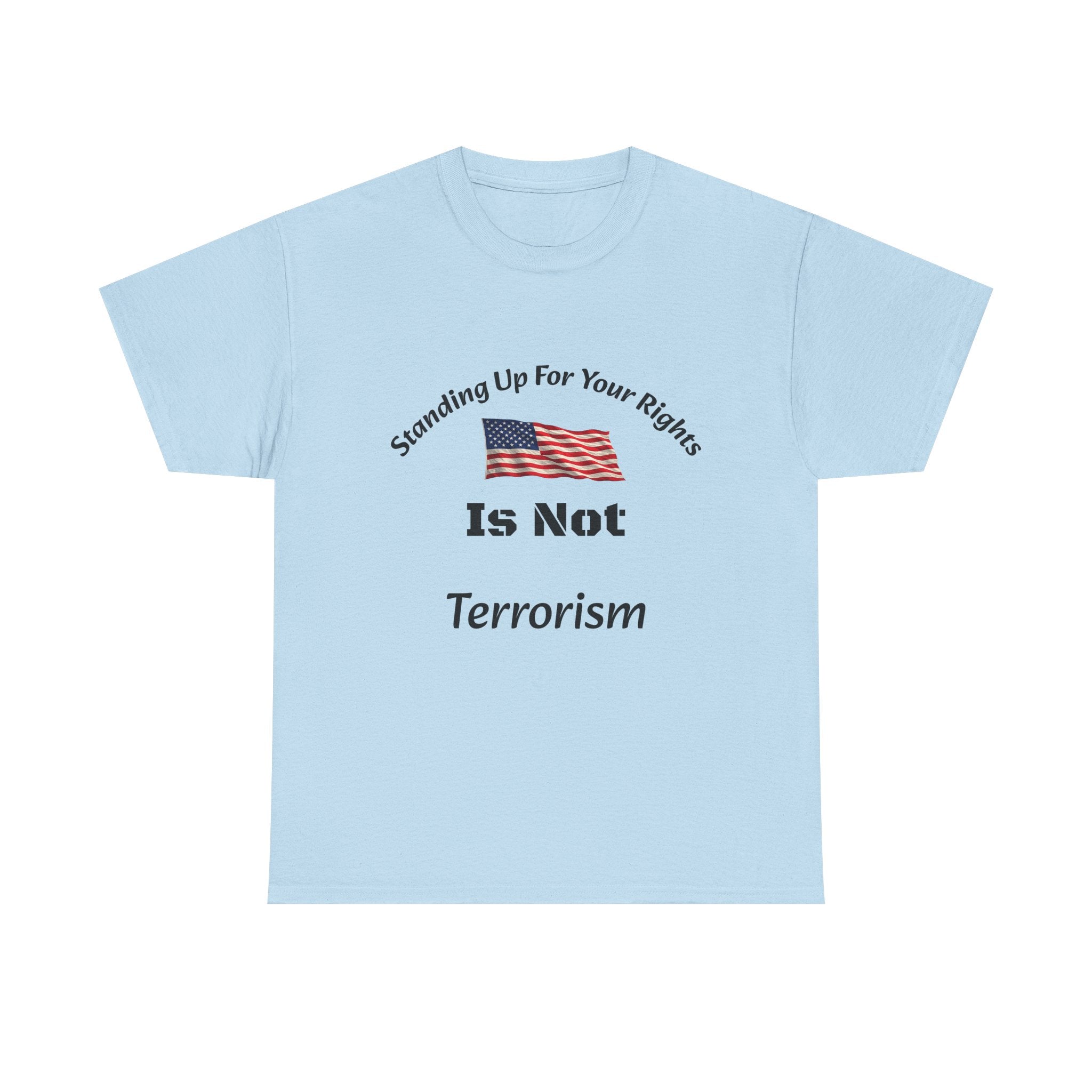 Standing Up For Your Rights Is Not Terrorism T-Shirt | Protest Shirt | Civil Liberties Tee Unisex Heavy Cotton Tee